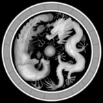龙凤圆盘灰度图