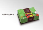 蔬菜水果上下盖瓦楞盒包装展开图