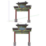牌坊草图大师SU模型