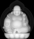 弥勒佛挂件灰度图
