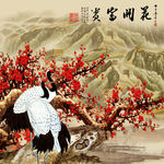 梅花 仙鹤