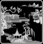 山水灰度图