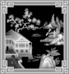 山水灰度图