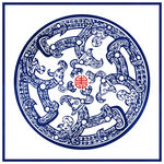 中国风古典青花纹
