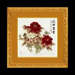 牡丹 工笔牡丹 水墨画 工笔画