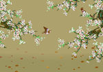 梅花喜鹊壁画  梅花喜鹊工笔画