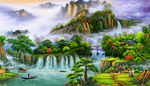 油画山水
