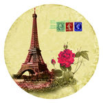 法国 复古 玫瑰花  分层