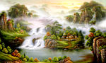 山水背景墙