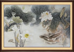 水墨荷花装饰画