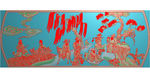 八仙聚合山水风景人物精雕图浮雕