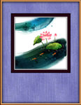 简约创意水墨荷花装饰画