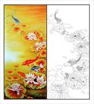 莲花游鱼图