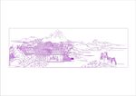 山水线条图