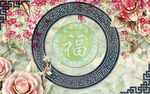 玉雕古典壁画电视背景墙