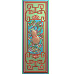 八宝葫芦背板精雕图灰度图浮雕图