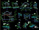 亭廊剖面图及详图.