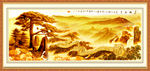 油画长城
