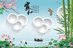 立体圆圈电视背景墙