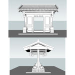垂花门建筑草图大师SU模型