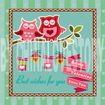 卡通猫头鹰装饰画