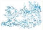 石屋小园子 钢笔画