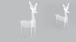 3D平板立体鹿模型