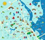 湛江赤坎卡通地形图