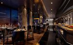 五星级酒店西餐厅3d工装模型