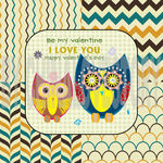 卡通猫头鹰装饰画