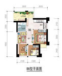 手绘风格户型psd