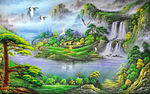 大型壁画 油画背景墙