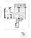 素描风格户型psd分层素材