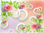 3D玫瑰花