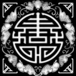 精品五福捧寿灰度图