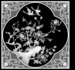 花鸟灰度图