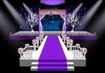 紫色星空婚礼舞台