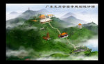 古建筑  寺庙效果图