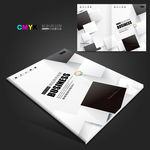 黑白简约创意广告画册封面