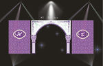 紫色婚礼背景拱门
