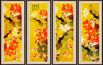 荷花条屏