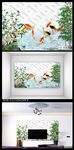 3D墙壁竹林背景墙图片