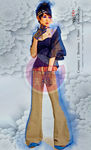 酷女郎插画分层图
