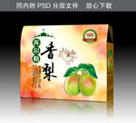 库尔勒香梨花纹包装箱平面展开图