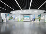 展示厅室内3d模型及渲染成图