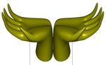 双手四轴圆雕三维立体3D雕刻图