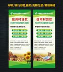 邮政银行绿色展架