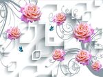 玫瑰花蝴蝶