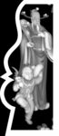 墓碑石雕耳朵福星灰度图BMP