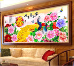 吉祥孔雀无框画